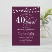 Invitation 40e anniversaire - Bourgogne Blanc (Debout devant)