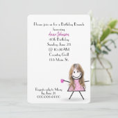 Invitation 40e anniversaire Brunch Stick Girl (Debout devant)