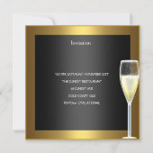 Invitation 40e anniversaire Champagne Gold Black (Dos)