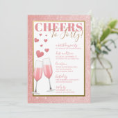 INVITATION 40E ANNIVERSAIRE | CHAMPAGNE ROSE (Debout devant)