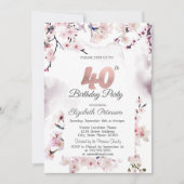 Invitation 40e anniversaire Cherry Blossom (Devant)