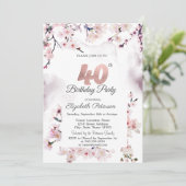 Invitation 40e anniversaire Cherry Blossom (Debout devant)