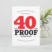 Invitation 40e anniversaire Cocktails & Cheers (Debout devant)