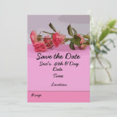 Invitation 40e anniversaire date de sauvegarde avec aquarelle (Debout devant)