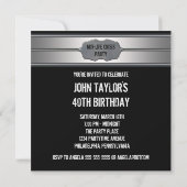 Invitation 40e anniversaire de Black Metal Man (Dos)