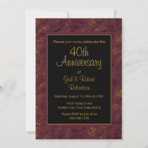 Invitation 40e anniversaire de Bourgogne Or
