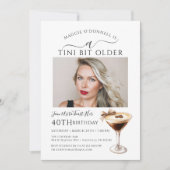 Invitation 40e anniversaire de fête Photo Espresso Martini (Devant)