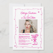 Invitation 40e anniversaire de fête Photo Espresso Martini (Devant)