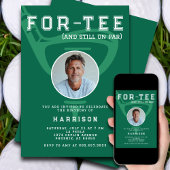 Invitation 40e anniversaire de fête Photo Modern Golf Green