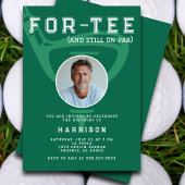 Invitation 40e anniversaire de fête Photo Modern Golf Green
