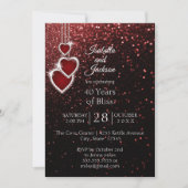 Invitation 40e anniversaire de Glitter Rouge Rubis (Devant)