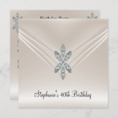 Invitation 40e anniversaire de la Crème Diamond Bijou Diamond (Devant / Derrière)