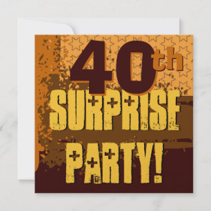 Invitation 40e anniversaire de la fête de l'or et des étoiles