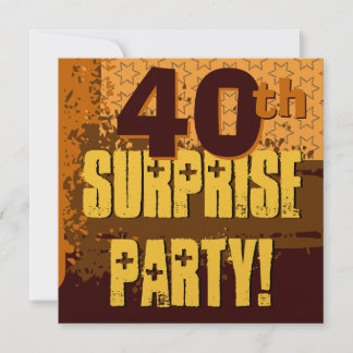 Invitation 40e anniversaire de la fête de l'or et des étoiles