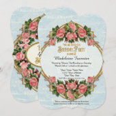 Invitation 40e anniversaire de la Parties scintillant d'or Ro (Devant / Derrière)