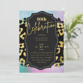 Invitation 40e anniversaire de la Parties scintillant Poster  (Debout devant)