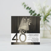 Invitation 40e anniversaire de mariage 5.25 x 5.25 (Debout devant)