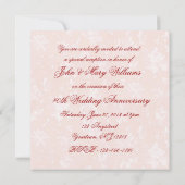Invitation 40e anniversaire de mariage Damassé dou (Dos)