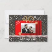 Invitation 40e anniversaire de mariage - Date à retenir | Rub (Devant)