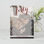 Invitation 40e anniversaire de mariage de photo moderne (Debout devant)