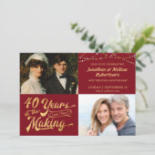 Invitation 40e anniversaire de mariage de Ruby, photos d'hier (Debout devant)