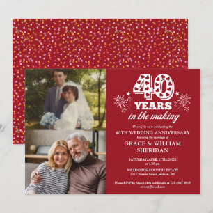 Invitation 40e anniversaire de mariage en préparation 2 photo