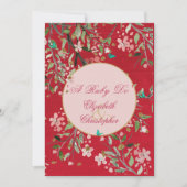 Invitation 40e Anniversaire de Mariage Floral Rouge Un Ruby D (Devant)
