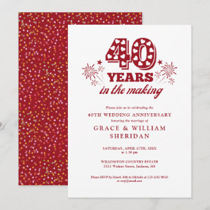 Invitation 40e anniversaire de mariage In The Making