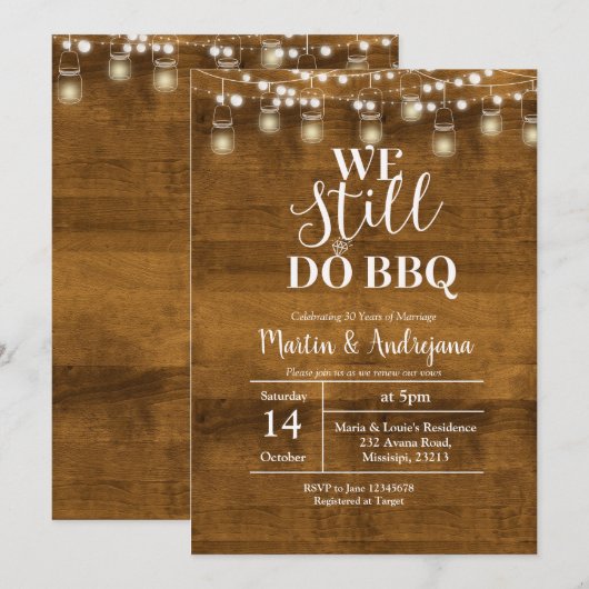 Invitation 40e anniversaire de mariage Nous faisons toujours (Devant / Derrière)