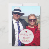 Invitation 40e anniversaire de mariage photo élégant A Ruby D (Dos)