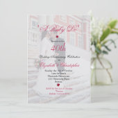 Invitation 40e anniversaire de mariage photo élégant un rubis (Debout devant)