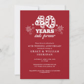 Invitation 40e anniversaire de Mariage pour toujours (Devant)