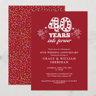 Invitation 40e anniversaire de Mariage pour toujours