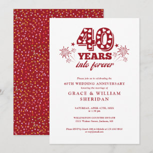 Invitation 40e anniversaire de Mariage pour toujours