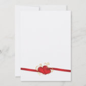 Invitation 40e anniversaire de mariage rose rouge élégant (Dos)