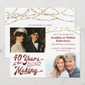 Invitation 40e anniversaire de Ruby, photo préparée pendant d (Devant / Derrière)