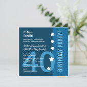 Invitation 40e anniversaire des teintes modernes de Blue Funn (Debout devant)