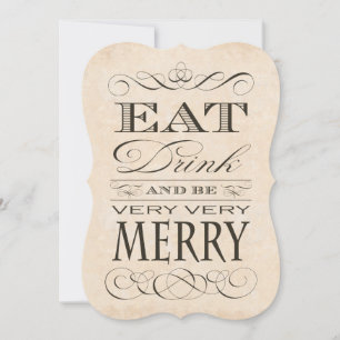 Invitation 40e anniversaire Dîner fête manger boire et être j