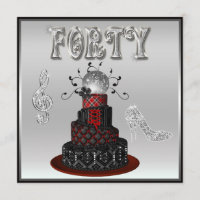 40e anniversaire Disco Diva Cake Silver Sparkle He