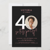 Invitation 40e anniversaire du Black Pink moderne (Devant)