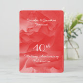 Invitation 40e anniversaire du Mariage Coral Rose (Debout devant)