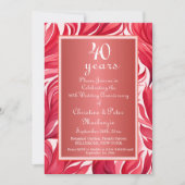 Invitation 40e anniversaire du Mariage de Ruby (Devant)
