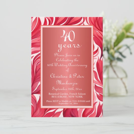 Invitation 40e anniversaire du Mariage de Ruby (Debout devant)