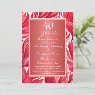 Invitation 40e anniversaire du Mariage de Ruby