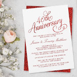 Invitation 40e anniversaire du Mariage de Ruby<br><div class="desc">Célébrez avec style ces invitations branchées à la fête du 40e anniversaire de mariage. L'exemple de libellé est facile à personnaliser et les éléments de partie correspondants se trouvent dans la collection.</div>