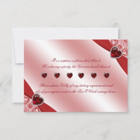 Invitation 40e anniversaire du Mariage de Ruby Instructions s (Devant)