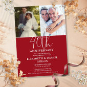 Invitation 40e anniversaire du Mariage hier et aujourd'hui 2