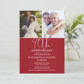 Invitation 40e anniversaire du Mariage hier et aujourd'hui 2 (Debout devant)