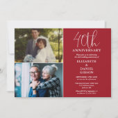 Invitation 40e anniversaire du Mariage hier et aujourd'hui 2  (Devant)