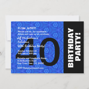 Invitation 40e anniversaire du Royal Blue and Black V15